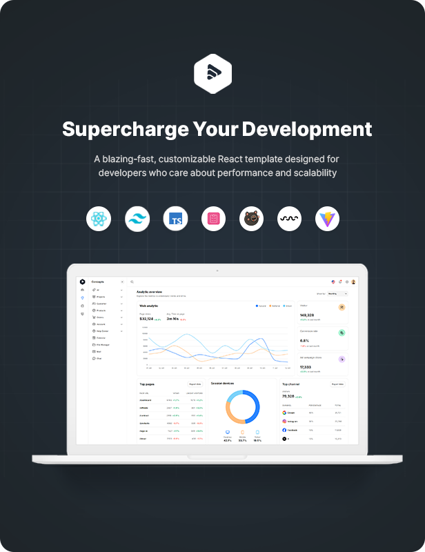 Ecme - The Ultimate React & Tailwind Admin Template - 1